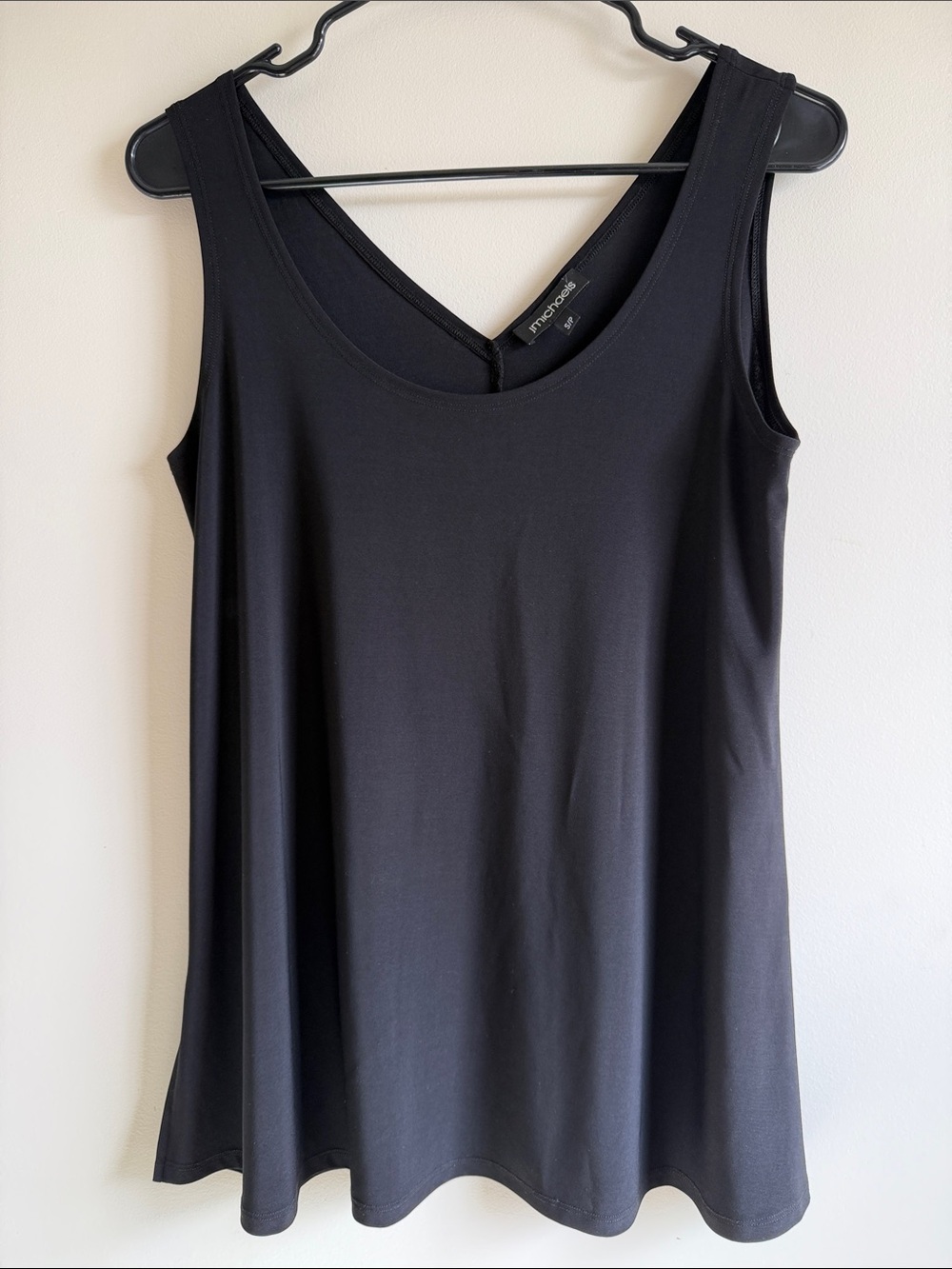 Black Scoop Neck A-Line Top